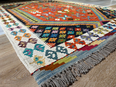 Kilim Chobi Handmade Multi Wool Rug (STK550-2079) 175X130CM