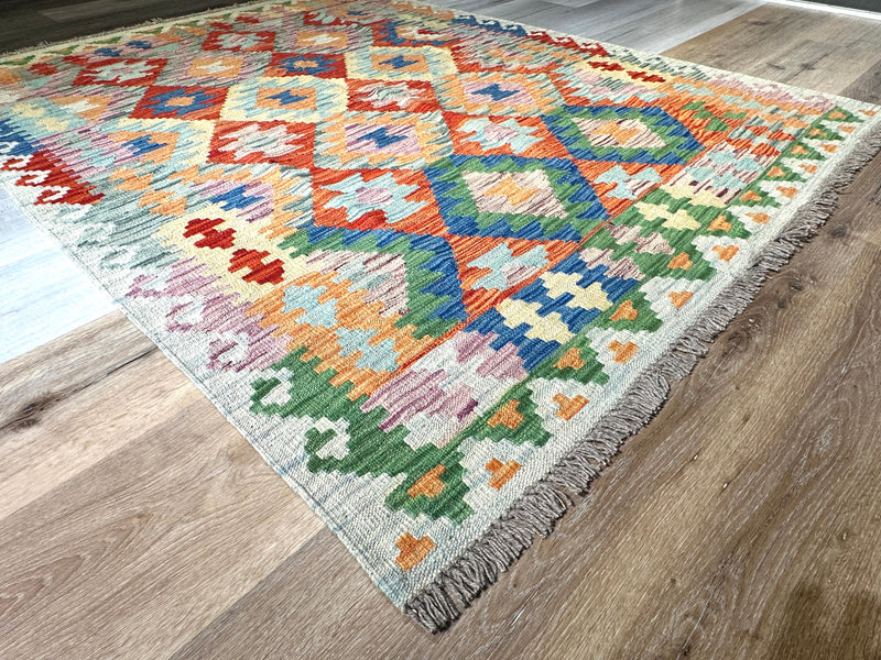 Kilim Chobi Handmade Multi Wool Rug (STK550-2083) 190X149CM, Rugs Online Rugs Sydney Australia, www.rugsonlinerugs.com.au