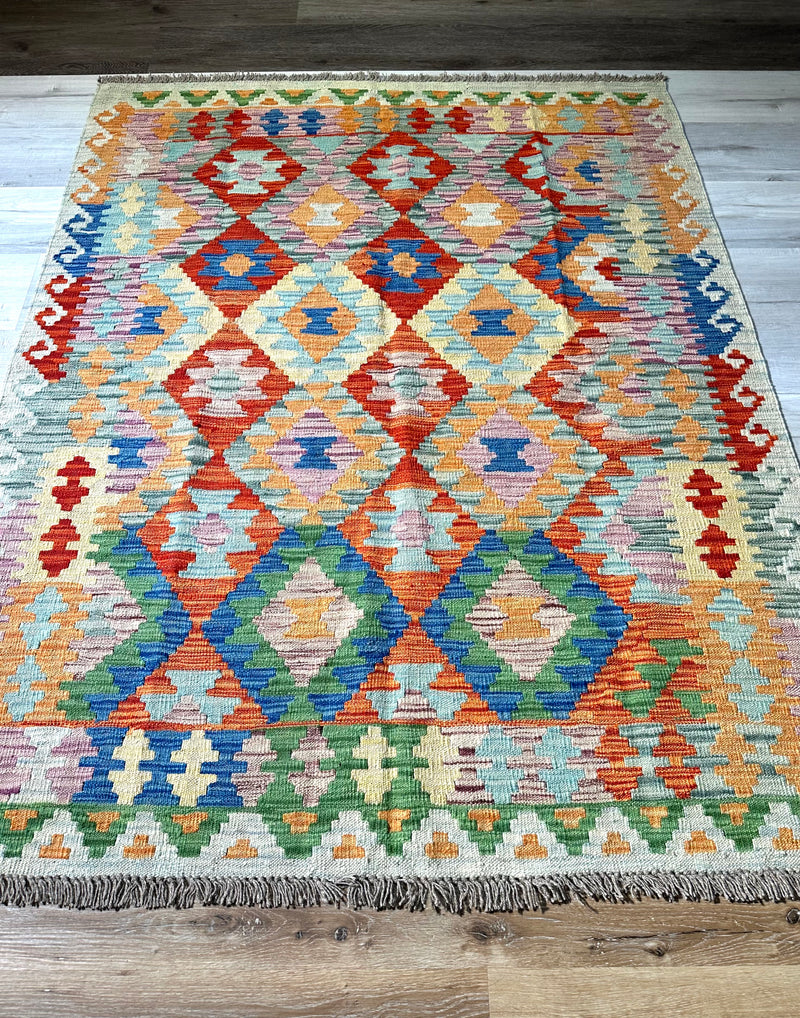 Kilim Chobi Handmade Multi Wool Rug (STK550-2083) 190X149CM, Rugs Online Rugs Sydney Australia, www.rugsonlinerugs.com.au