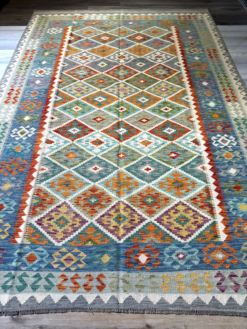 Kilim Chobi Handmade Multi Wool Rug (STK550-2094) 293X203CM, Rugs Online Rugs Sydney Australia, www.rugsonlinerugs.com.au