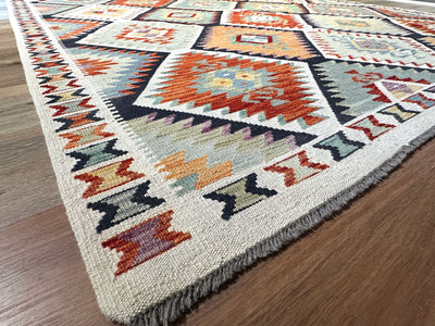 Kilim Chobi Handmade Multi Wool Rug (STK550-2095) 304X211CM, Rugs Online Rugs Sydney Australia, www.rugsonlinerugs.com.au