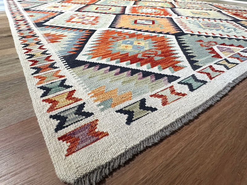 Kilim Chobi Handmade Multi Wool Rug (STK550-2095) 304X211CM, Rugs Online Rugs Sydney Australia, www.rugsonlinerugs.com.au