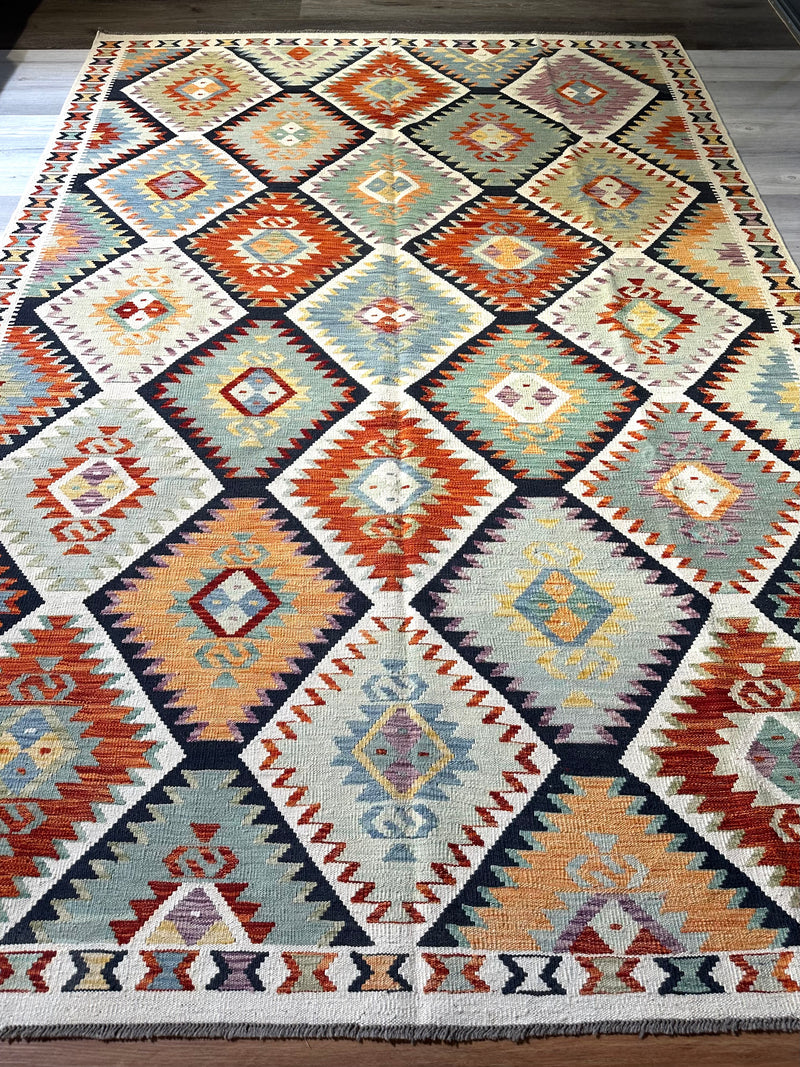 Kilim Chobi Handmade Multi Wool Rug (STK550-2095) 304X211CM, Rugs Online Rugs Sydney Australia, www.rugsonlinerugs.com.au