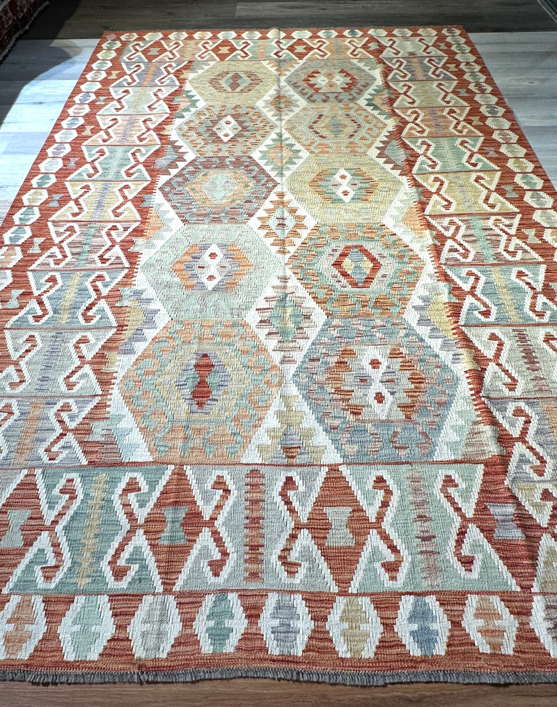 Kilim Chobi Handmade Multi Wool Rug (STK550-2096) 284X203CM, Rugs Online Rugs Sydney Australia, www.rugsonlinerugs.com.au