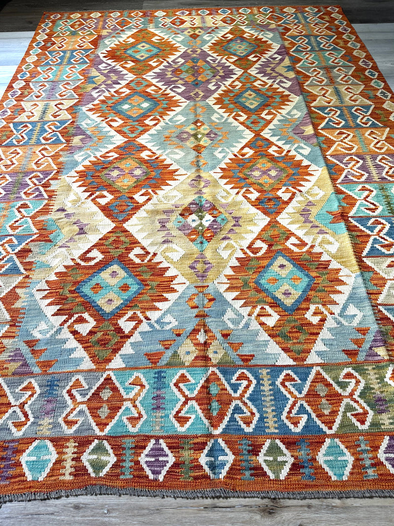Kilim Chobi Handmade Multi Wool Rug (STK550-2097) 290X202CM, Rugs Online Rugs Sydney Australia, www.rugsonlinerugs.com.au