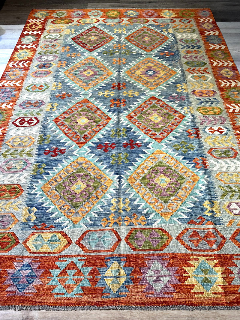 Kilim Chobi Handmade Multi Wool Rug (STK550-2098) 285X202CM, Rugs Online Rugs Sydney Australia, www.rugsonlinerugs.com.au