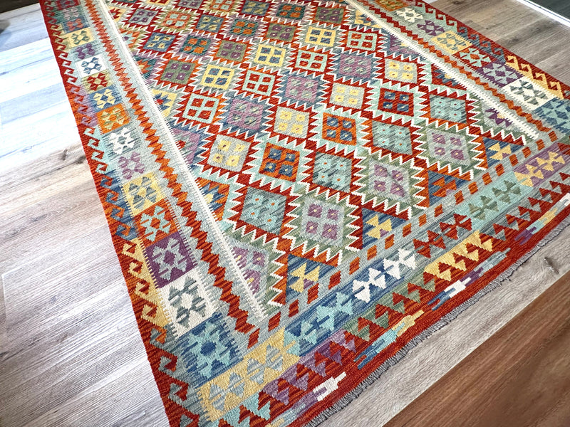 Kilim Chobi Handmade Multi Wool Rug (STK550-2100) 292X198CM, Rugs Online Rugs Sydney Australia, www.rugsonlinerugs.com.au