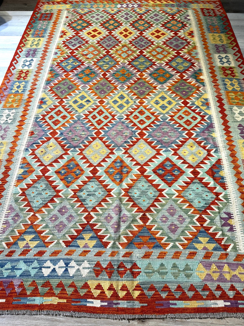 Kilim Chobi Handmade Multi Wool Rug (STK550-2100) 292X198CM, Rugs Online Rugs Sydney Australia, www.rugsonlinerugs.com.au