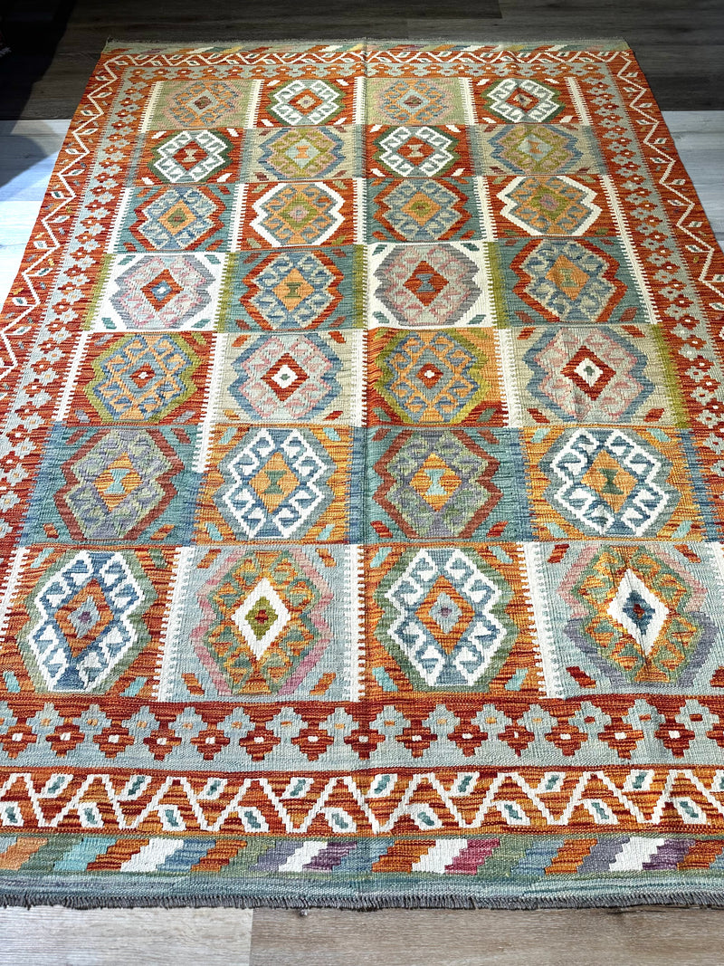 Kilim Chobi Handmade Multi Wool Rug (STK550-2102) 281X200CM, Rugs Online Rugs Sydney Australia, www.rugsonlinerugs.com.au