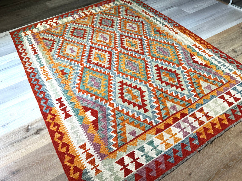 Kilim Chobi Handmade Multi Wool Rug (STK550-2107) 210X161CM, Rugs Online Rugs Sydney Australia, www.rugsonlinerugs.com.au