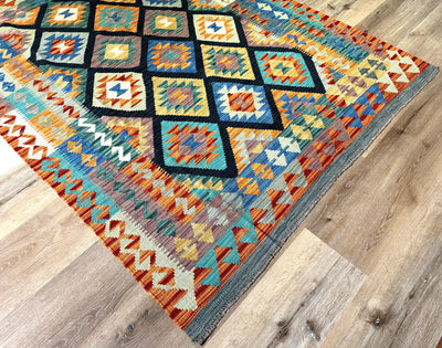 Kilim Chobi Handmade Multi Wool Rug (STK550-2108) 200X150CM,Rugs Online Rugs Sydney Australia, www.rugsonlinerugs.com.au