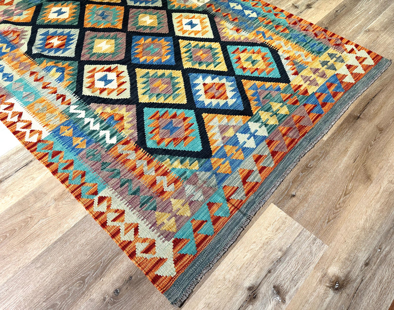 Kilim Chobi Handmade Multi Wool Rug (STK550-2108) 200X150CM,Rugs Online Rugs Sydney Australia, www.rugsonlinerugs.com.au