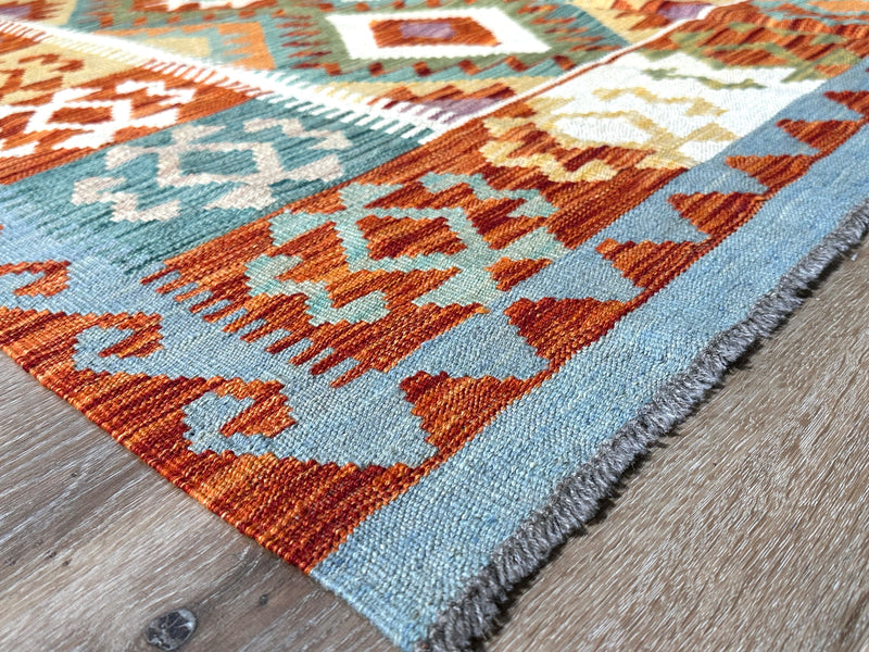 Kilim Chobi Handmade Multi Wool Rug (STK550-2110) 193X152CM, Rugs Online Rugs Sydney Australia, www.rugsonlinerugs.com.au