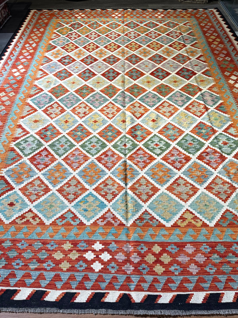 Kilim Chobi Handmade Multi Wool Rug (STK550-2112) 366X279CM, Rugs Online Rugs Sydney Australia, www.rugsonlinerugs.com.au