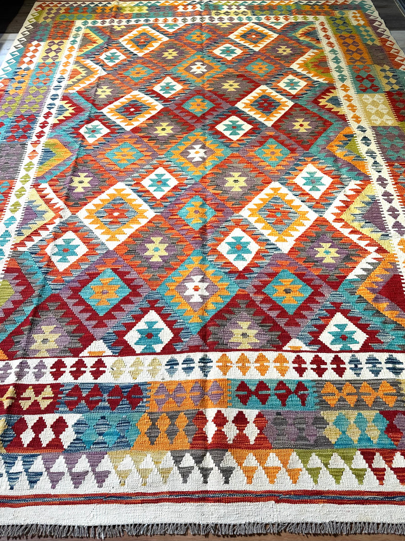 Kilim Chobi Handmade Multi Wool Rug (STK550-2115) 339X255CM, Rugs Online Rugs Sydney Australia, www.rugsonlinerugs.com.au