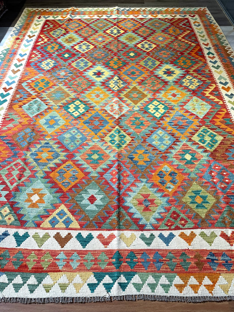 Kilim Chobi Handmade Multi Wool Rug (STK550-2116) 344X260CM, Rugs Online Rugs Sydney Australia, www.rugsonlinerugs.com.au