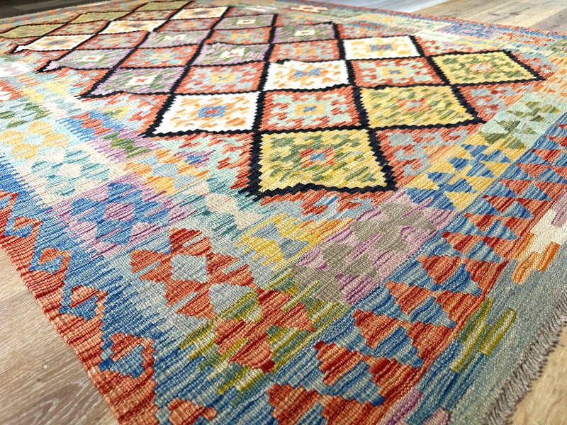 Kilim Chobi Handmade Multi Wool Rug (STK550-2117) 240X163CM, Rugs Online Rugs Sydney Australia, www.rugsonlinerugs.com.au