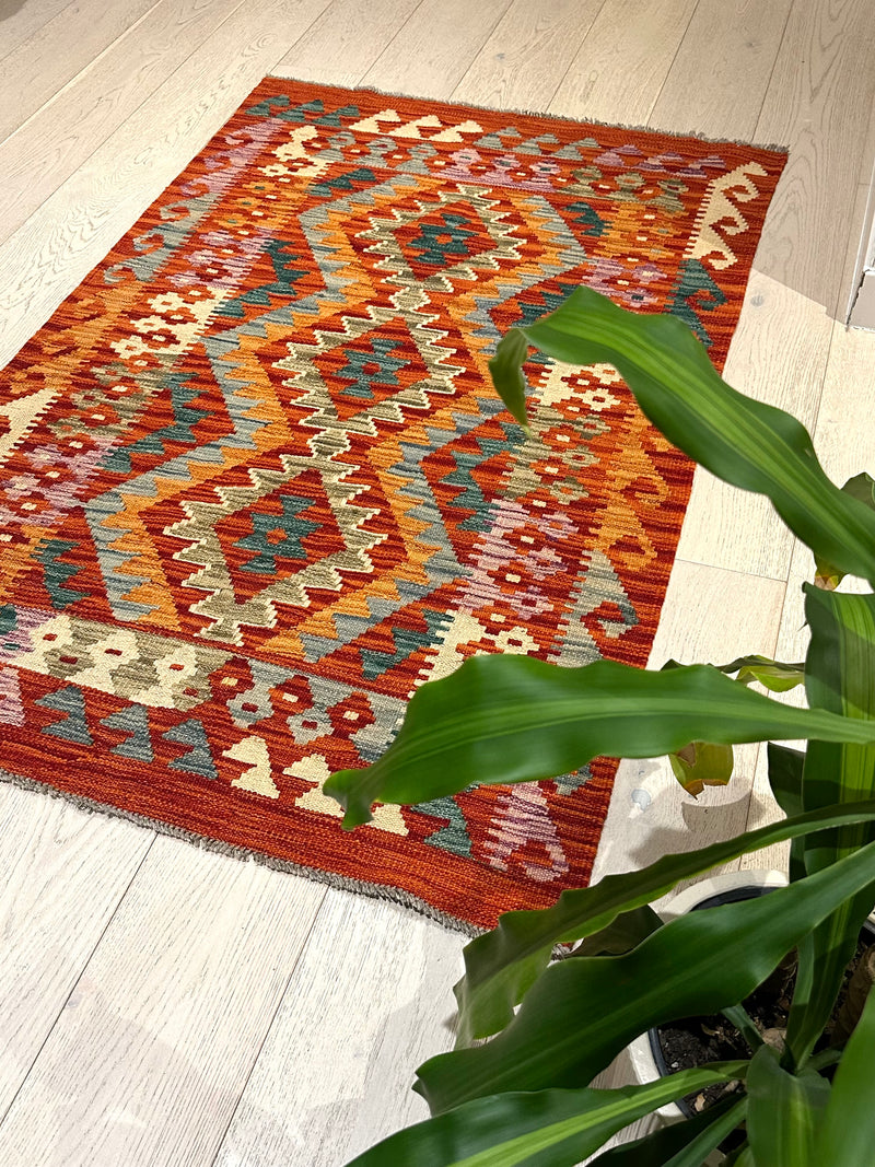 Kilim Chobi Handmade Multi Wool Runner Rug (STK550-1777) 152X100cm, Rugs Online Rugs Sydney Australia, www.rugsonlinerugs.com.au