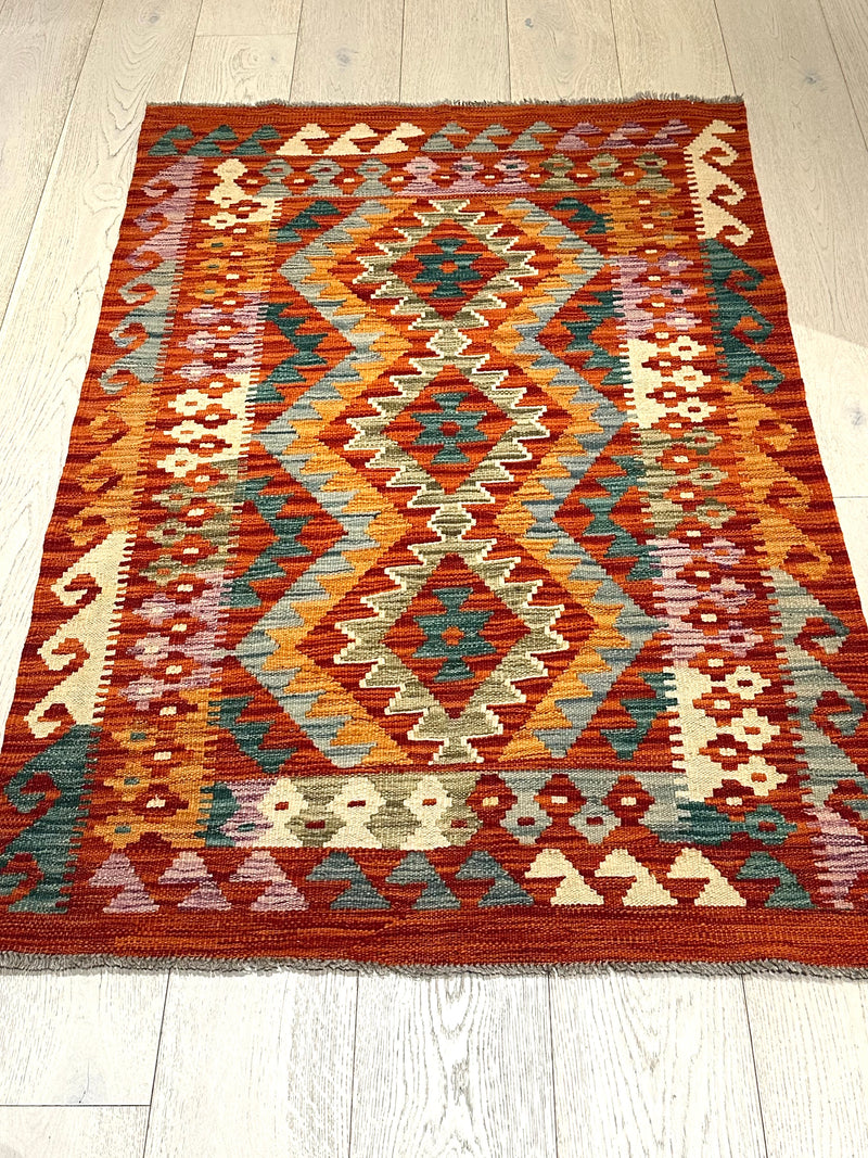 Kilim Chobi Handmade Multi Wool Runner Rug (STK550-1777) 152X100cm, Rugs Online Rugs Sydney Australia, www.rugsonlinerugs.com.au