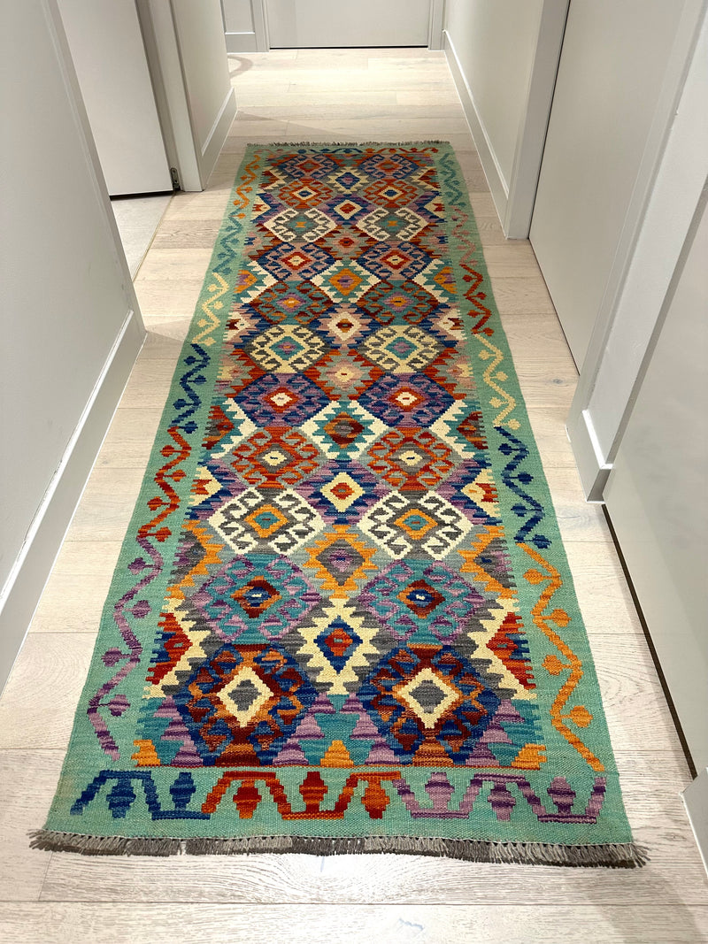 Kilim Chobi Handmade Multi Wool Runner Rug (STK550-2001) 244x79cm, Rugs Online Rugs Sydney Australia, www.rugsonlinerugs.com.au