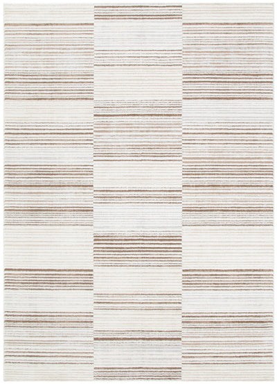 Eliza Lines Beige Brown Rug