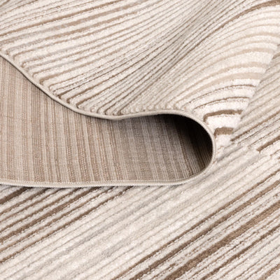 Eliza Lines Beige Brown Rug