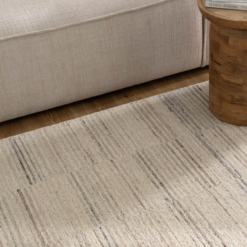 Montrose Coastal Linear Natural Wool Rug