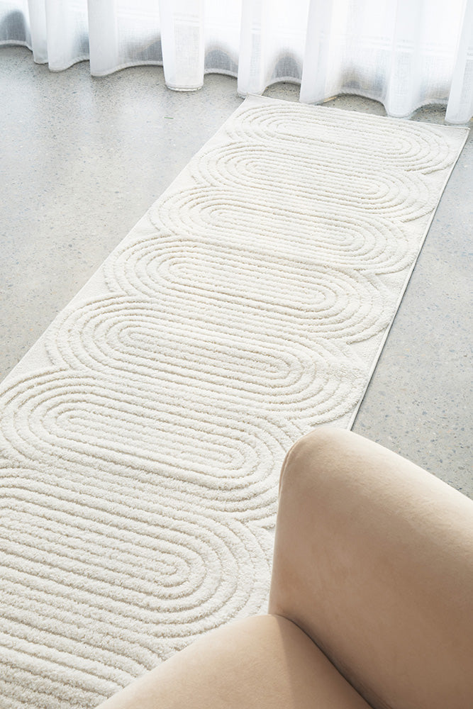 Celine Carlo White Runner Rug, Rugs Online Rugs Sydney Australia, www.rugsonlinerugs.com.au