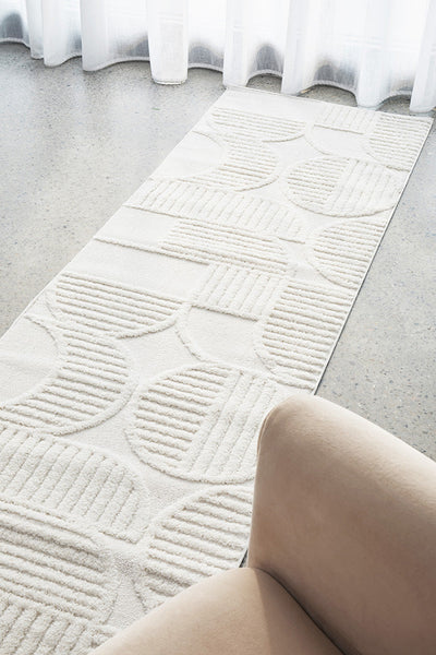 Celine Luxe Modern White Runner Rug, Rugs Online Rugs Sydney Australia, www.rugsonlinerugs.com.au