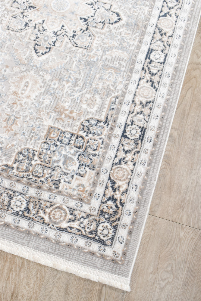 Rugbella Traditional Navy Cream Runner Rug