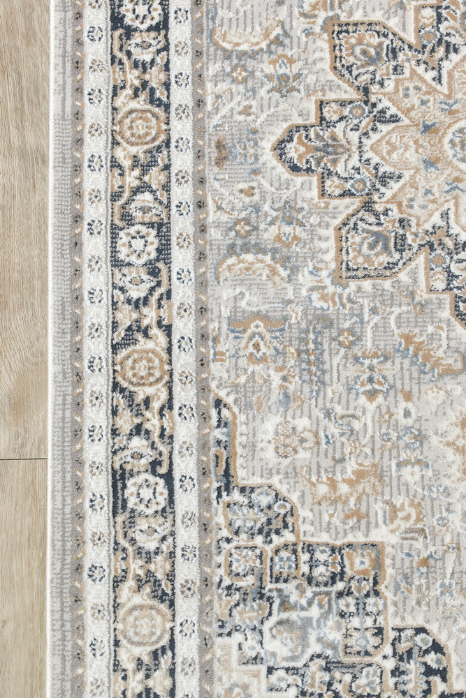 Rugbella Traditional Navy Cream Runner Rug