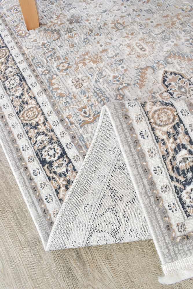 Rugbella Traditional Navy Cream Runner Rug