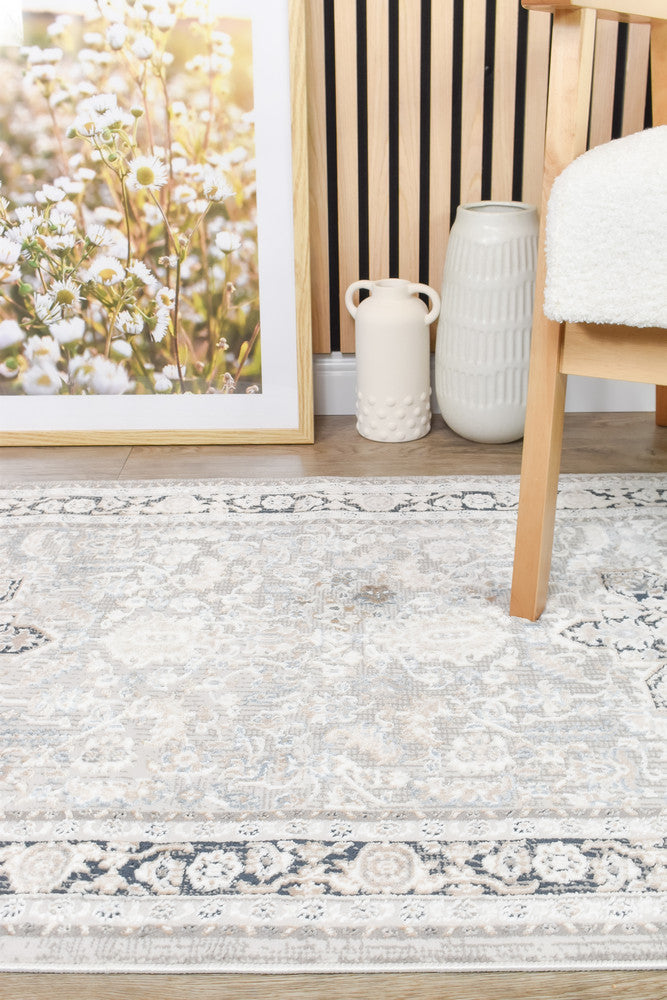 Rugbella Traditional Navy Cream Runner Rug
