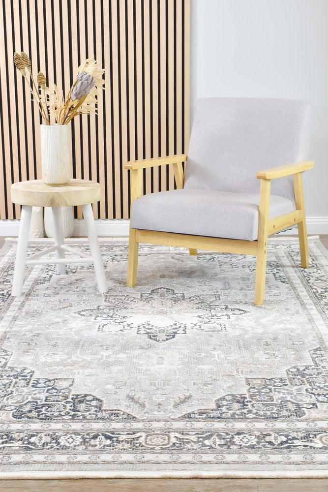 Rugbella Traditional Navy Cream Rug