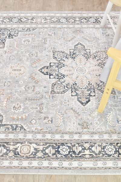 Rugbella Traditional Navy Cream Rug