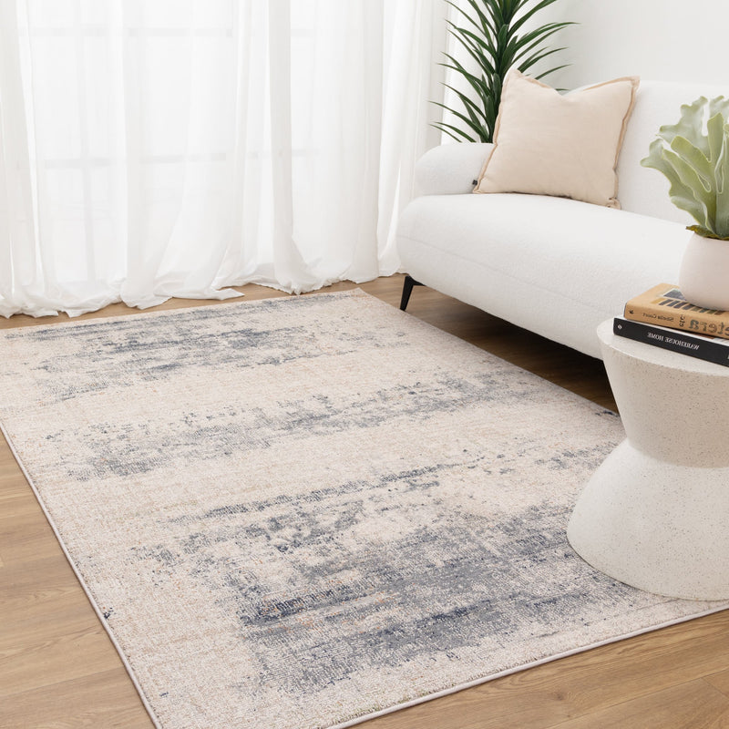 Lawson Distressed Splash Beige Blue Rug 5