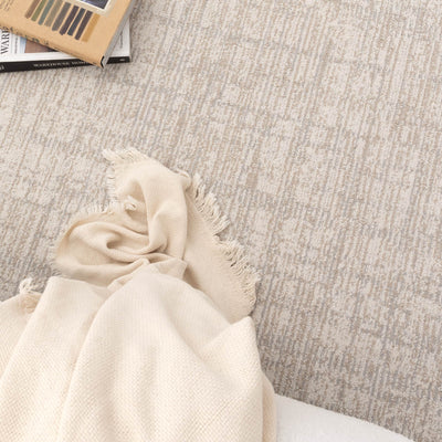 Lawson Modern Distressed Lines Grey Beige Rug 4