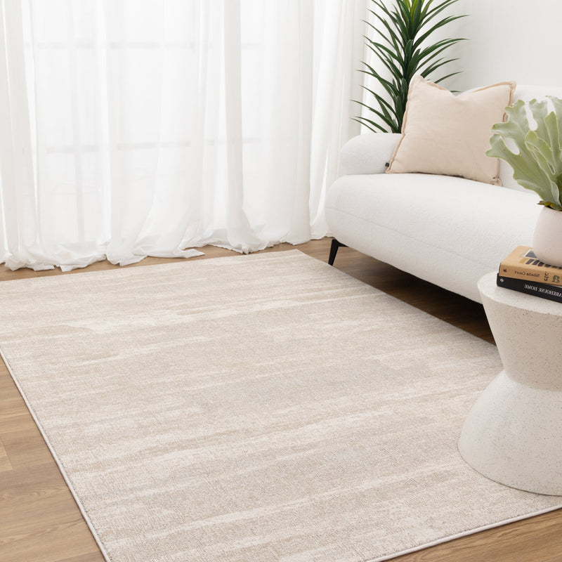 Lawson Stone Watercolour Beige Cream Rug 2