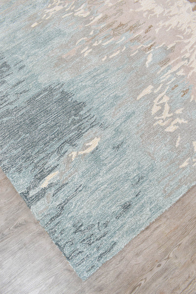 Lomax Coastal Beach Designer Wool Blend Rug