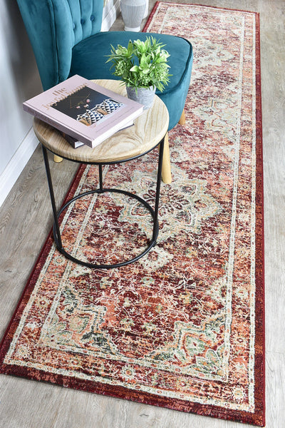 Florence Heriz Raspberry Runner Rug, Rugs Online Rugs Sydney Australia, www.rugsonlinerugs.com.au