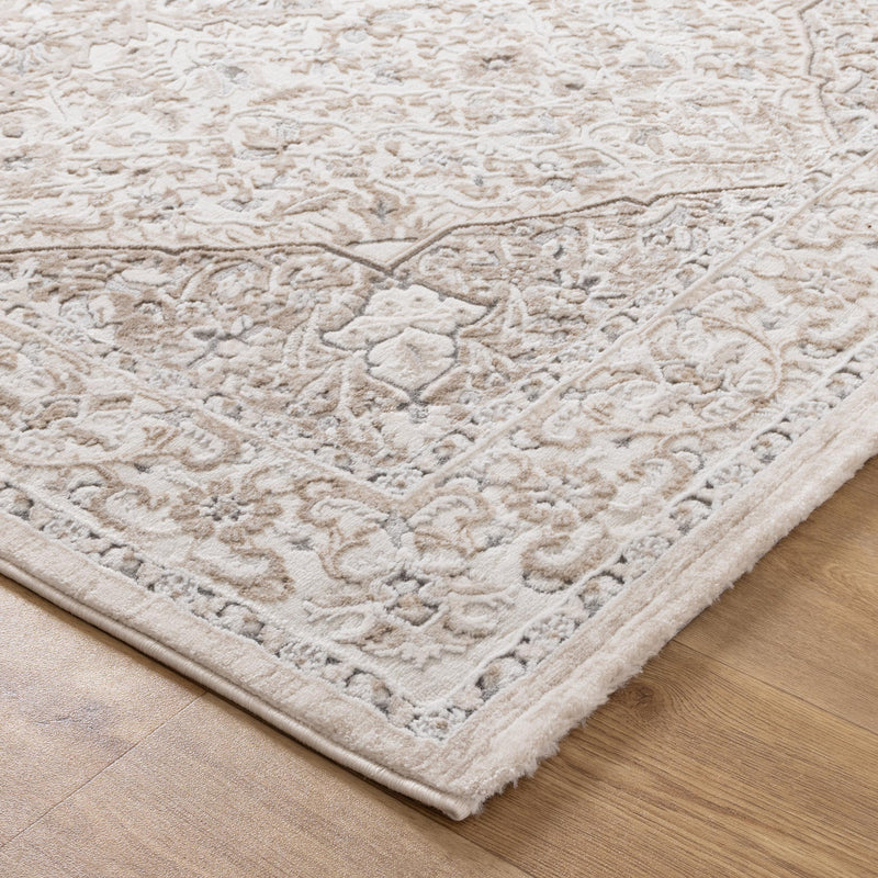 Cha Bella Classic Medallion Cream Beige Rug