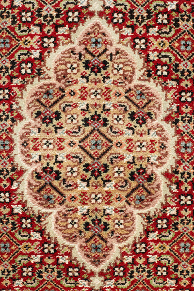 Mahi Hand Knotted Cream & Red Wool Rug 215X150CM