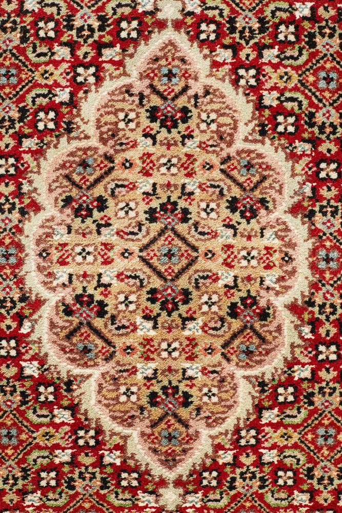 Mahi Hand Knotted Cream & Red Wool Rug 215X150CM