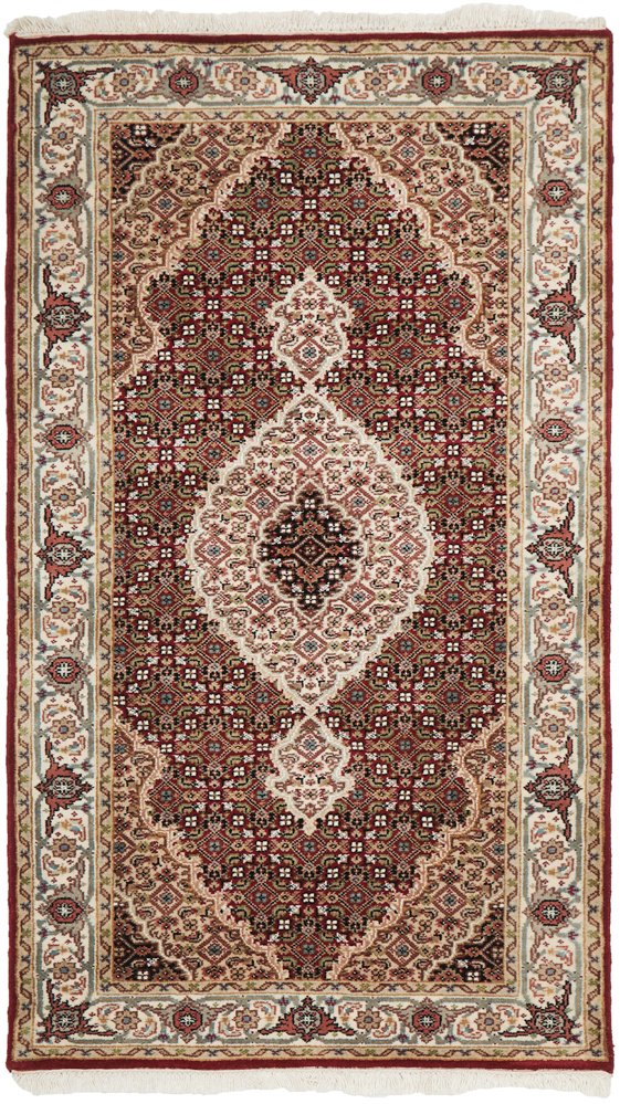 Tabriz Mahi Hand Knotted Wool Rug 140X71CM