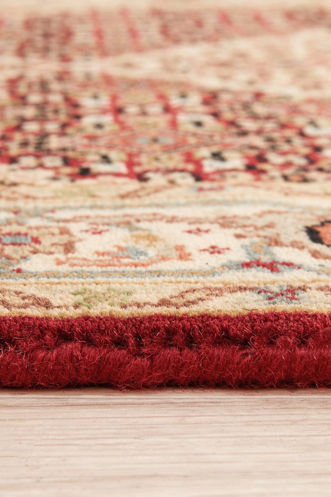 Tabriz Mahi Hand Knotted Wool Rug 140X71CM