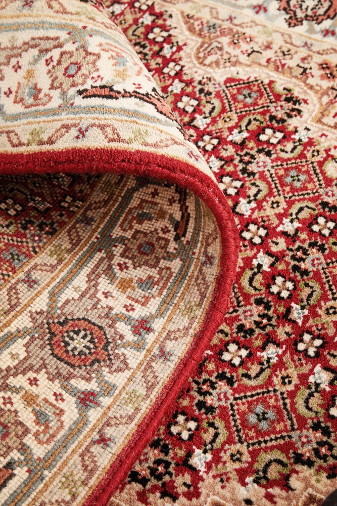 Tabriz Mahi Hand Knotted Wool Rug 140X71CM
