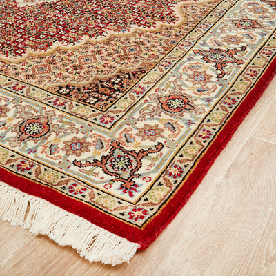 Indian Tabriz Mahi Hand Knotted Wool 26 Rug 185X125CM