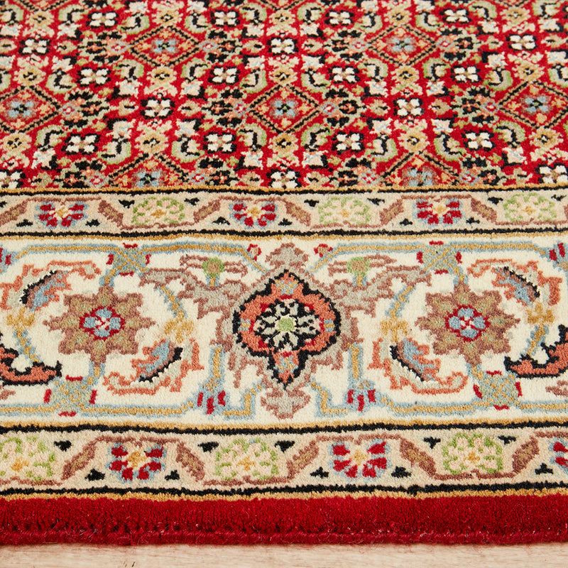 Indian Tabriz Mahi Hand Knotted Wool 26 Rug 185X125CM