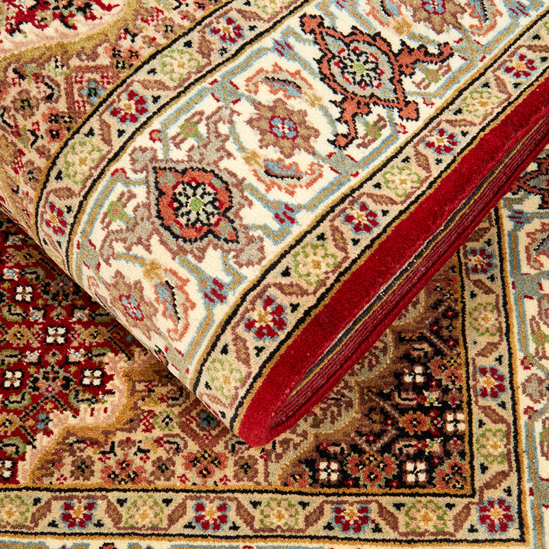 Indian Tabriz Mahi Hand Knotted Wool 26 Rug 185X125CM