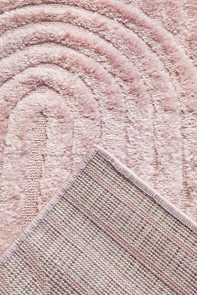 Serenade Jooji Curve Abstract Pink Rug